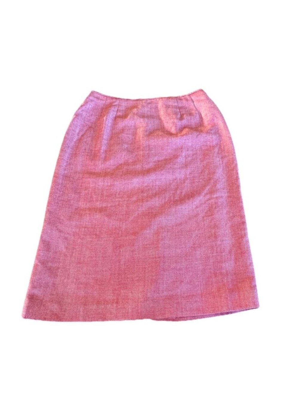 Kasper Red And White Tweed Pencil Skirt Size 8 Woven Lined